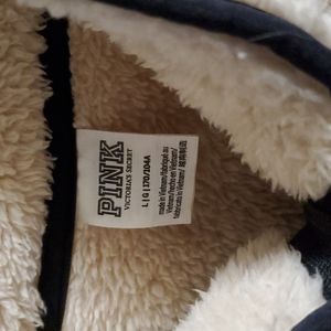 PINK. 3/4 zip pullover/sherpa material